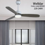 52 Inch Led Ceiling Fan Light Roof Home Fans Modern Indoor Decorate Wooden Blade Dc Ceiling Fan With Remote Control Ventilador
