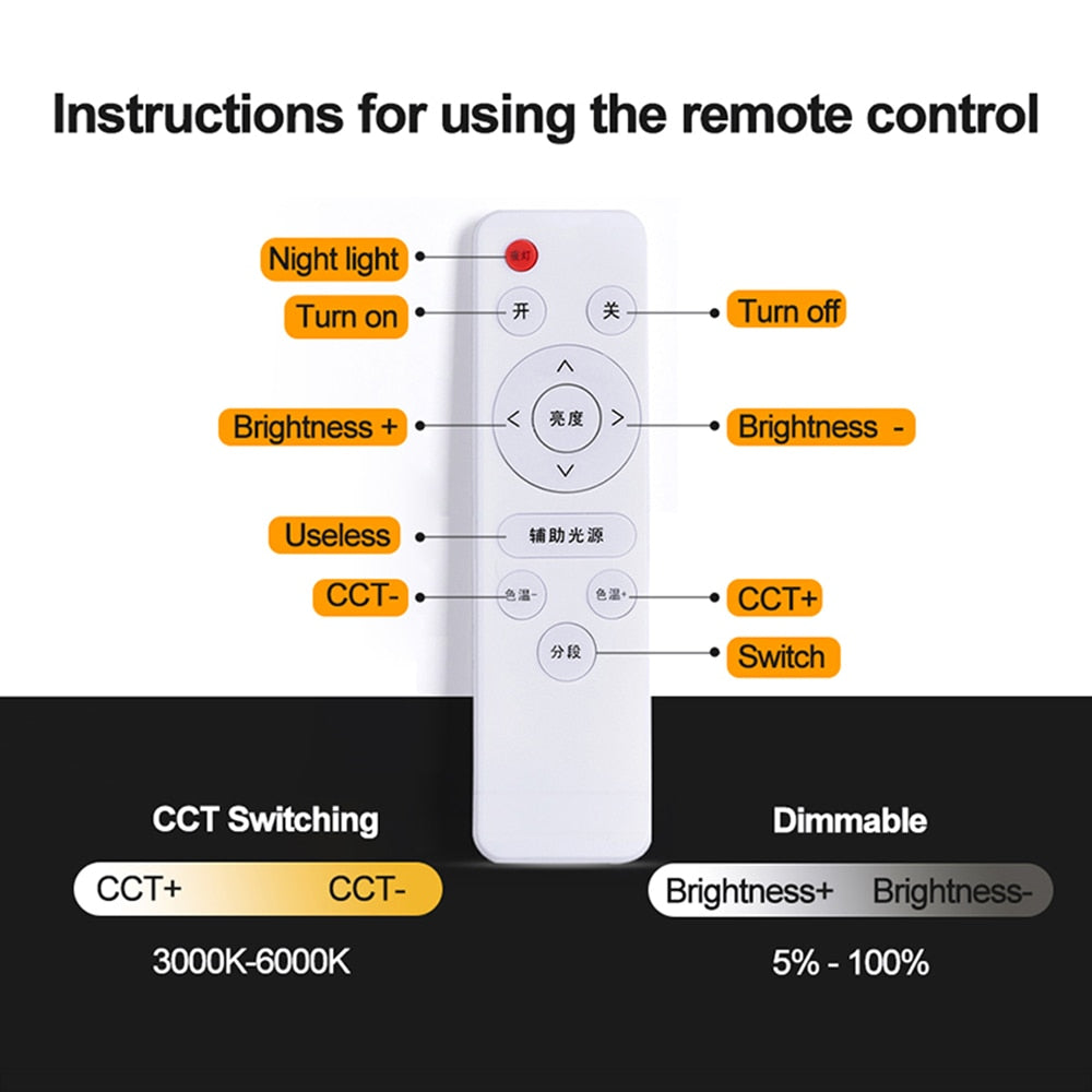 Led Panel Board Round Led Module Ceiling Lights Dimmable Panel 220V replacement Led For circle Lamp Ceiling Fan light magnet fix
