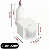 12V Motion Sensor 220V/110V PIR Movement Detector Automatic Infrared Wall Mount Timer Outdoor 24V LED Motion Sensor Light Switch