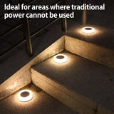 4PCS Solar Garden Lights Outdoor LED Solar Ground Lights Waterproof Landscape Path Way Floor Under Spot Lamp Decoration Lighting