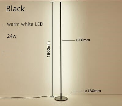 Modern Nordic simple creative living room floor lamp LED lamp metal lamp floor lamp Nordic simple creative bracket LED Black