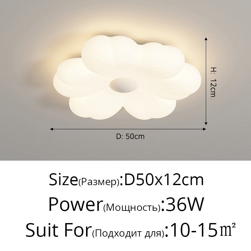 Living Room Main Lights Cloud Ceiling Lamp Modern Simple 2023 New Bedroom Study Children&amp;#39;s Room Warm Indoor Lighting Decor Lamps