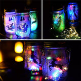 Solar Mason Jar Lid Lights Outdoor Waterproof Hanging Mason Jar Lights Christmas Lights for Garden Patio Porch Lawn Decoration
