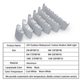 IP65 LED Wall Lamp Outdoor Waterproof Garden Lighting  Aluminum AC86-265 Indoor Bedroom Living Room Stairs Hallway Wall Light