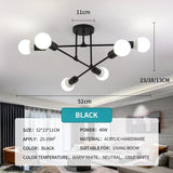 Modern Creative LED Chandelier Lighting Warm Romantic Minimalist for Bedroom Personality Living Room Dining Room Ceiling Lamp