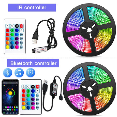 LED Strip Light TV Desktop Screen Backlight Lamp Tape SMD5050 Bluetooth App Control 5V USB Color Changing Lights for Room Decors