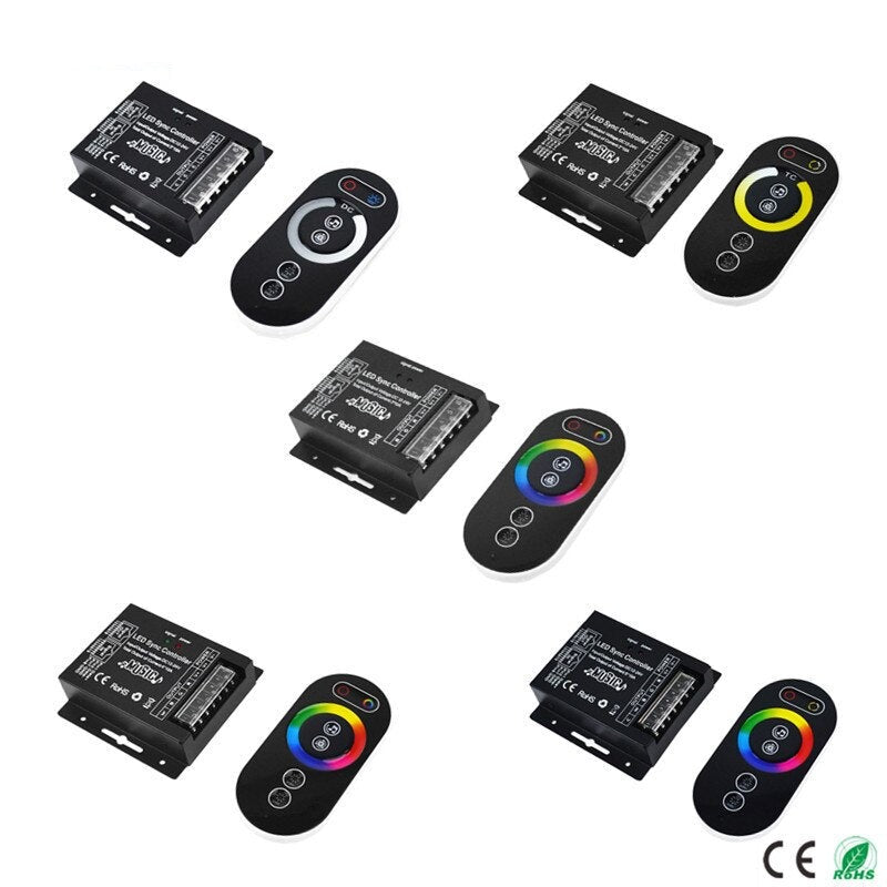 Remote Controller Touch Screen Remote Control Single color Dimmer CCT RGB RGBW RGBCCT LED strip Music Activated receiver