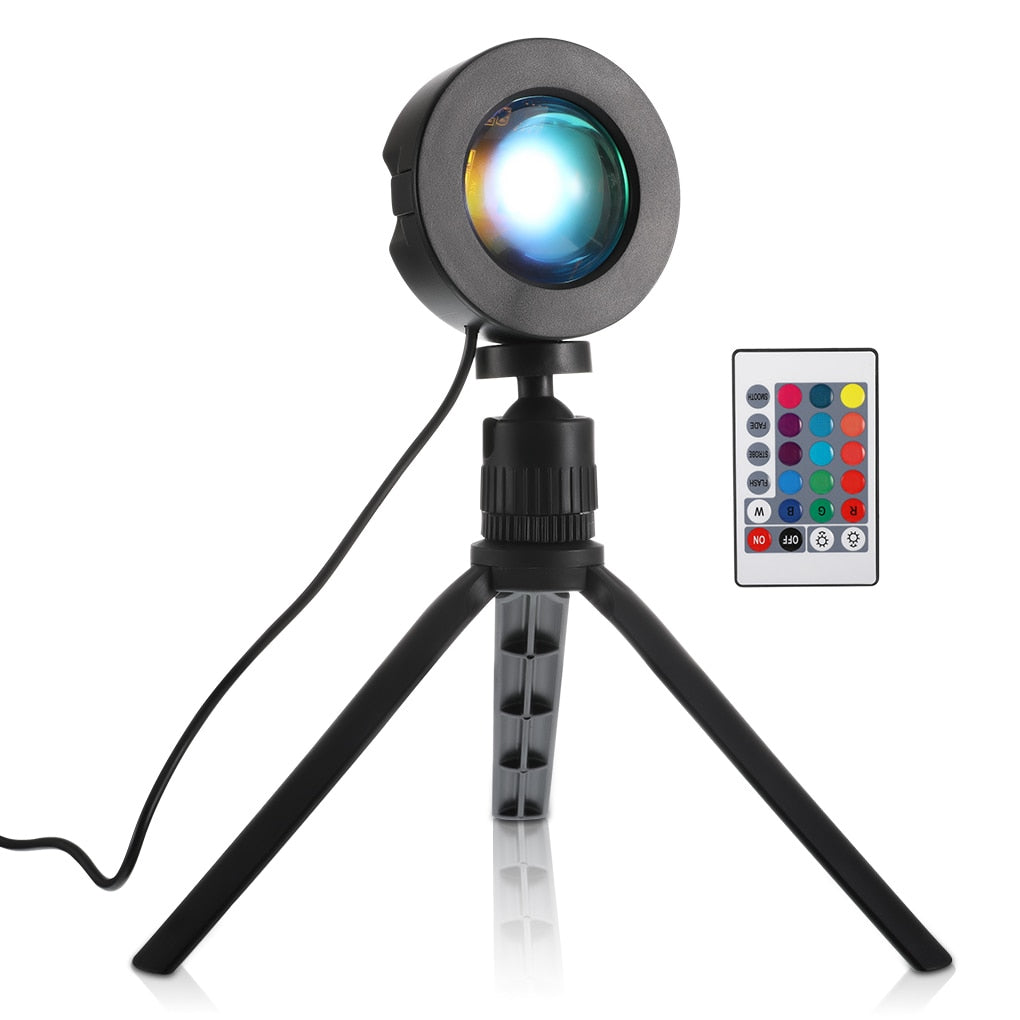 5V Atmosphere Night Light USB Mini Sunset Projection Lamp Live Beauty Background Wall Decoration Photography Room Decorate Light