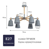 Nordic Chandelier Macaron Pendant Lights Modern Chandelier Lighting for Living Room Bedroom Loft Ceiling Lamp E27 Bulbs