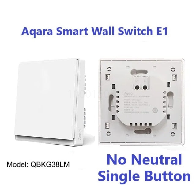 New Aqara Smart Wall Switch E1 ZigBee 3.0 Smart Home Wireless Key Light Switch Fire Wire With NO Neutral For Xiaomi Home homekit