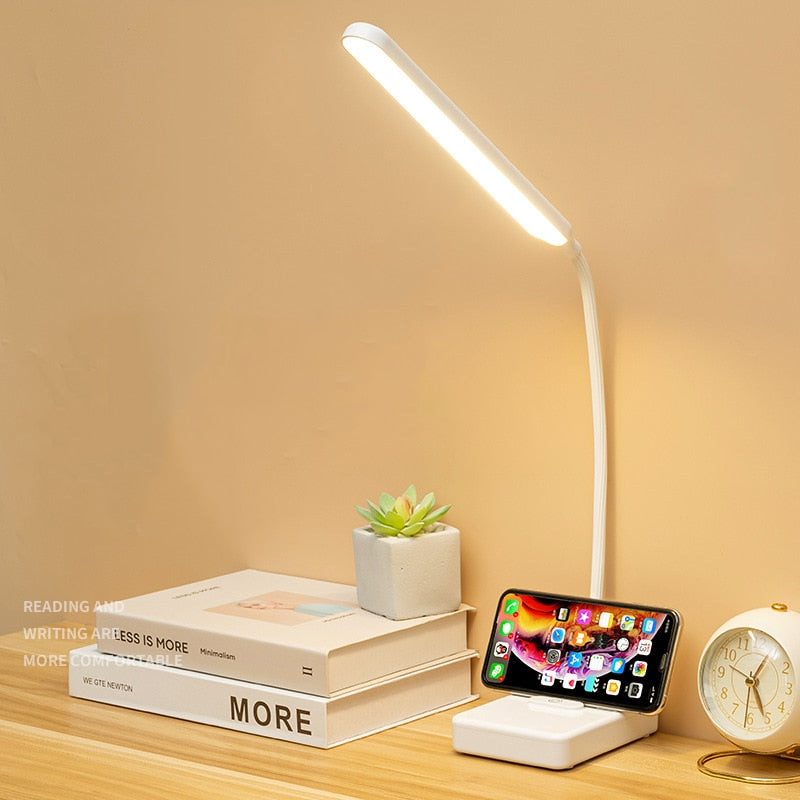Foldable Table Lamp USB Rechargeable LED Night Lights Dimmable Touch Control Desk Lamp Students Books Light Bedroom Decoration