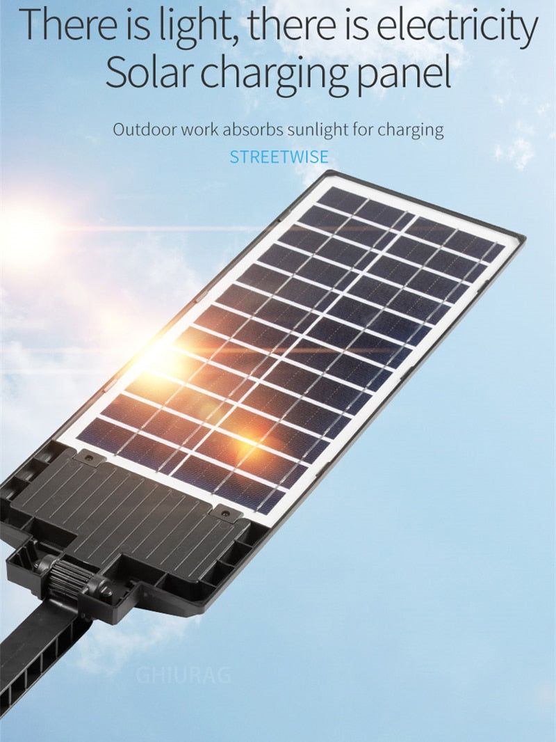 Outdoor Solar Lights Waterproof LED Lamp Lights Wall Street Lamp With Motion Sensor 10000 Lumens Sunlight for Garden Yard