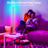 Leclstar Modern LED Floor Lamps RGB Lamp Indoor Lighting Atmospheric Bluetooth Remote Control Stand Light Home Living Room Decor