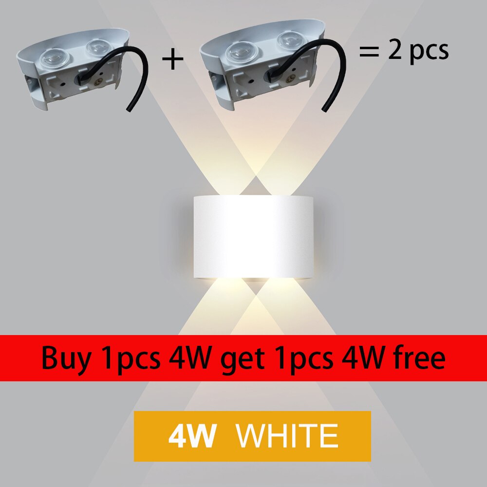 LED Wall Lamp,IP65 Waterproof Aluminum Interior or outdoor Lighting Lights for courtyard Bedroom wall Stairs ,Led Wall Light