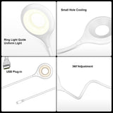 LED Desk Lamp Portable Night Light Lamp Freely Foldable Table Lamp USB LED Luminaria De Mesa Super Bright Ring Lights Non Strobe