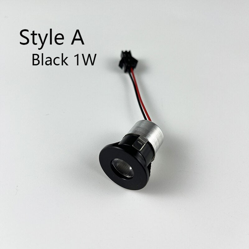 Small Spot Light 1W 3W Mini LED Spotlight AC85-265V 18mm Cutout Recessed Downlight Ceiling Lamp Showcase Display Lighting DC12V