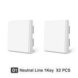 Aqara D1 Smart Switch Wireless Switch Single Fire Wire ZigBee Wireless Wall Switch Smart Home Light Control For Mihome App