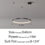 Living Room Ring Pendant Lights Acrylic Led Restaurant Chandelier Modern Minimalist Art Creative Personality Net Red Custom Lamp