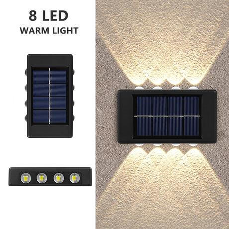 LED Solar Wall Lamp Outdoor Wall Light Ip65 Waterproof Garden Decoration Balcony Yard Street Decors Lamps Outside Sunlights