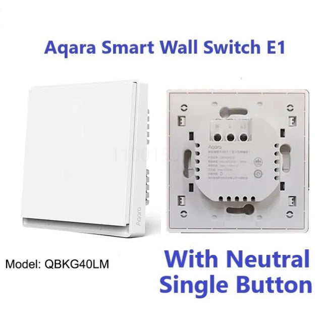 New Aqara Smart Wall Switch E1 ZigBee 3.0 Smart Home Wireless Key Light Switch Fire Wire With NO Neutral For Xiaomi Home homekit