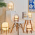 Modern Solid Wood Floor Lamp Wooden Basket Glass Table Lamp Personality Creativity Simple Japanese Home Stay Bedside Living Room