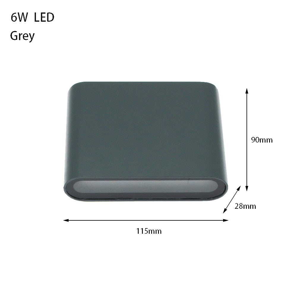 6W 12W 24W LED Outdoor Waterproof Wall Lamp Indoor Bedroom Living Room Balcony Wall Light Home Lighting Aluminum Wall Sconce