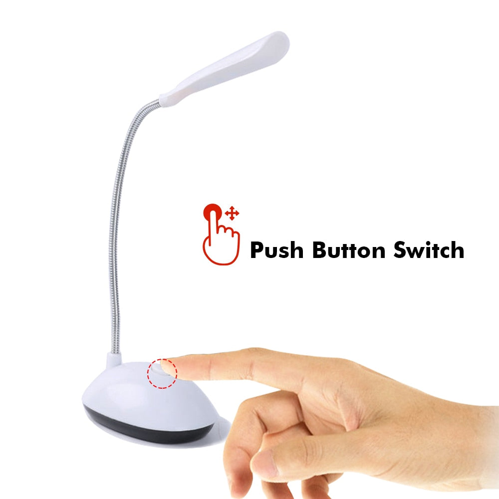 Table Reading Lamp For Study LED Desk AAA Battery Powered Lamp No Include Dimmiable Mini Smart Rechargeable Eye Protection Lamp