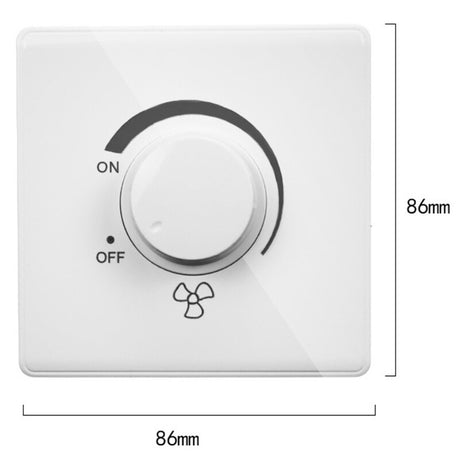 86 Type Ceiling Fan Adjustment Step less Speed Controller Wall Switch 220V 10A for 15-300W Dimmer