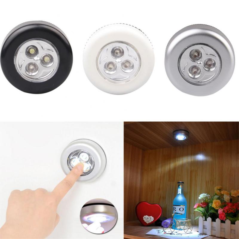 Mini LED Touch Control Night Light Wardrobe Bedroom Stairs Kitchen Wireless LED Cabinet Light Battery Powered Closet Wall Light