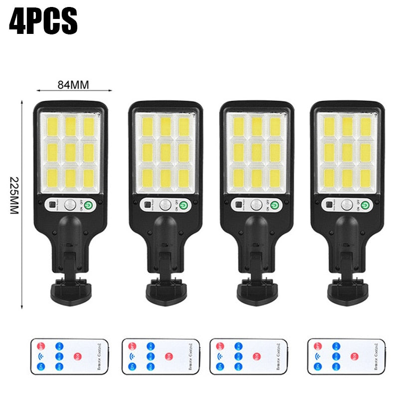 4PCS 2000LM Solar Led Light Outdoor Wall Lamp IP65 Waterproof With Motion Sensor for Home Patio Path Yard Pool Garden Lighting