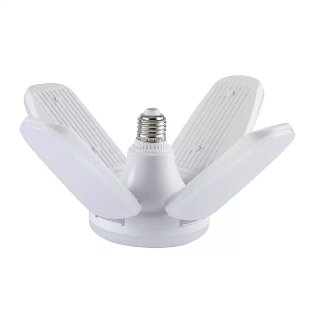 E27 LED Bulb Fan Blade Timing Lamp AC85-265V 28W 360° Foldable Led Light Bulb Home Ceiling Garage Light with Remote Controller