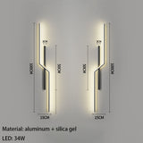 Minimalist LED Wall Lights Living Room Bedroom Lamp Art Decors Aluminum Line Novelty Sconce Drop Shipping