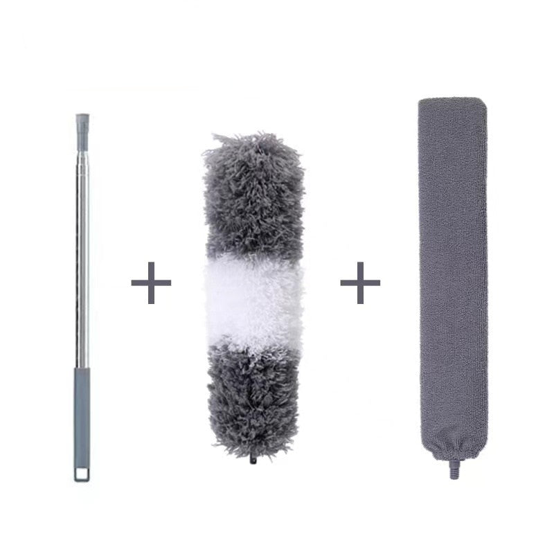 2023 Telescopic Cleaning Duster Brush Extended Long Crevice Spider Web Microfiber Brushes Bendable Household Dust Clean Remover