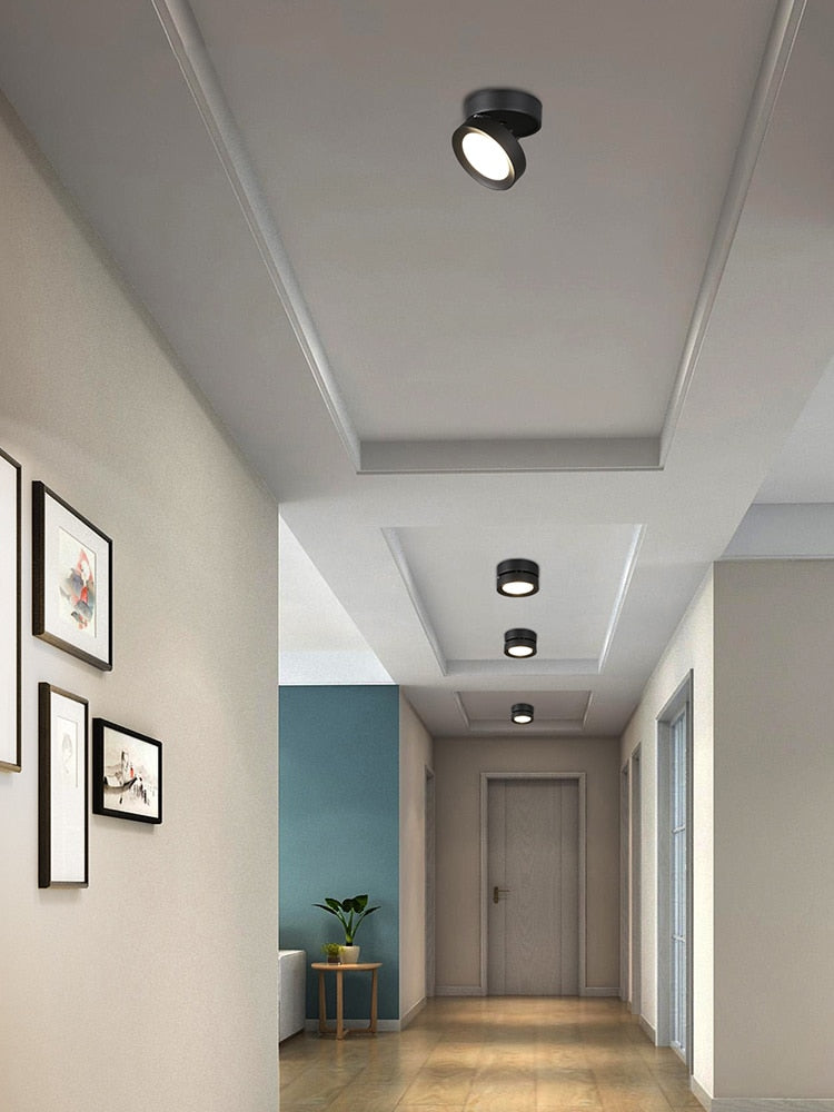 Spot LED Downlight Foldable Ceiling Spotlight 7W 10W 15W Surface Mounted Aluminum Ceiling Spots Lamp AC 85-265V  For Home