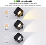 LED Wall Light 360 Projector Magnetic Wall Lamps Adjustable Wall Decor Modern Nordic Luminaire Indoor Stairs Room Decor