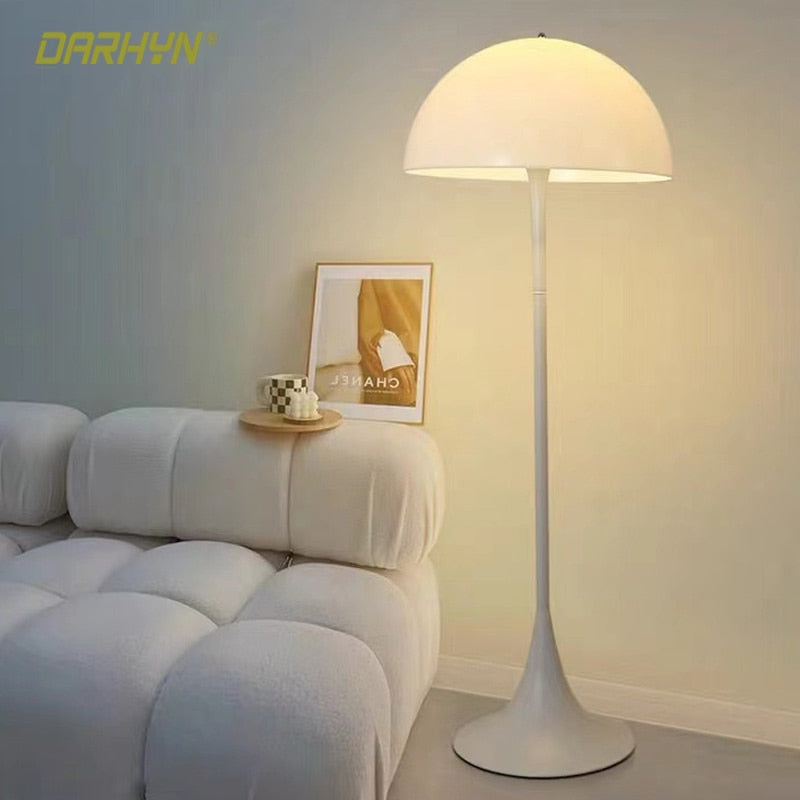 Mushroom LED Floor Lamp Remote Dimmable Indoor Decora Light For Bedroom Bedside Living Room Study Modern Minimalist Luminaire