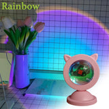 5V Atmosphere Night Light USB Mini Sunset Projection Lamp Live Beauty Background Wall Decoration Photography Room Decorate Light