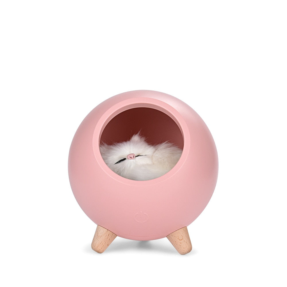 Creative Novelty Products Kitten USB Charging Nightlight Atmosphere Bedroom With Sleeping Lights Warm Cat Nightlight