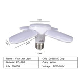 E27 LED Bulb Fan Blade Timing Lamp AC85-265V 28W Foldable Led Light Bulb Lampada For Home Ceiling Light Small Garage Light