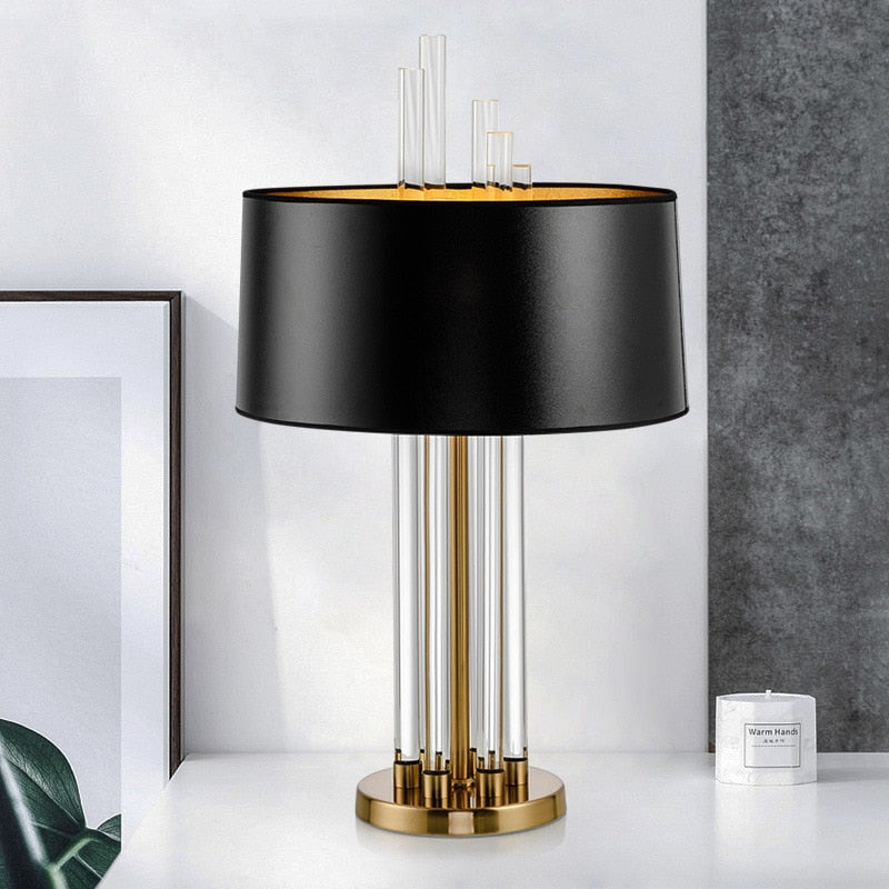 Nordic postmodern glass rod table lamp is applicable to the decorative lamp of living room table lamp and study bedside table