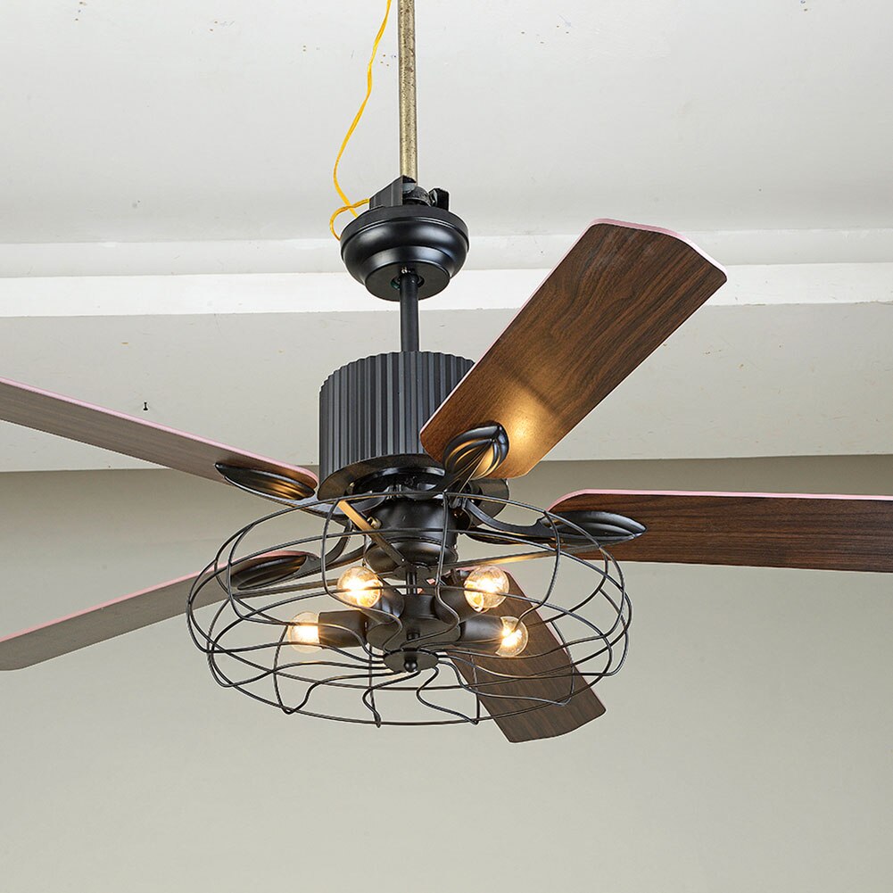 5 Blade Standard Ceiling Fan with Remote Control and Light Kit Included For Room 2022 New Style