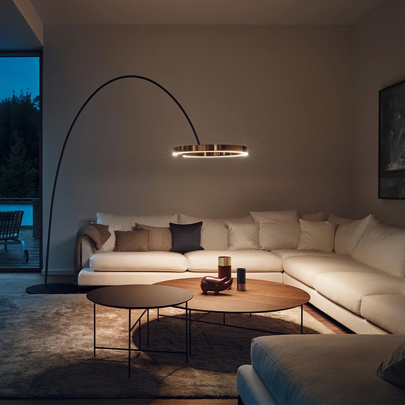 Nordic Designer LED Floor LampsBlack/Gold Floor Light Long Arm for Living Room Decor Bedroom Study Led Industrial Lamp