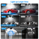 LED Garage Lights with 8 Adjustable Panels E26/E27 Ceiling Shop Work Lamp 150W 15000 Lumen Bulb for Workshop Industrial Lighting