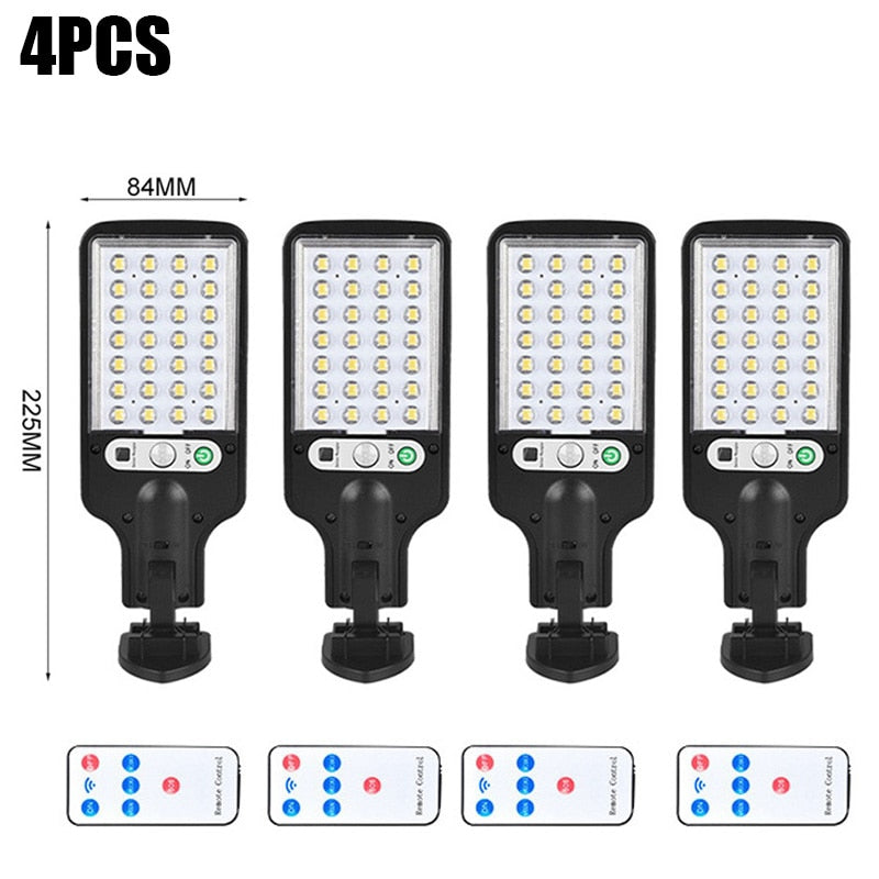 4PCS 2000LM Solar Led Light Outdoor Wall Lamp IP65 Waterproof With Motion Sensor for Home Patio Path Yard Pool Garden Lighting