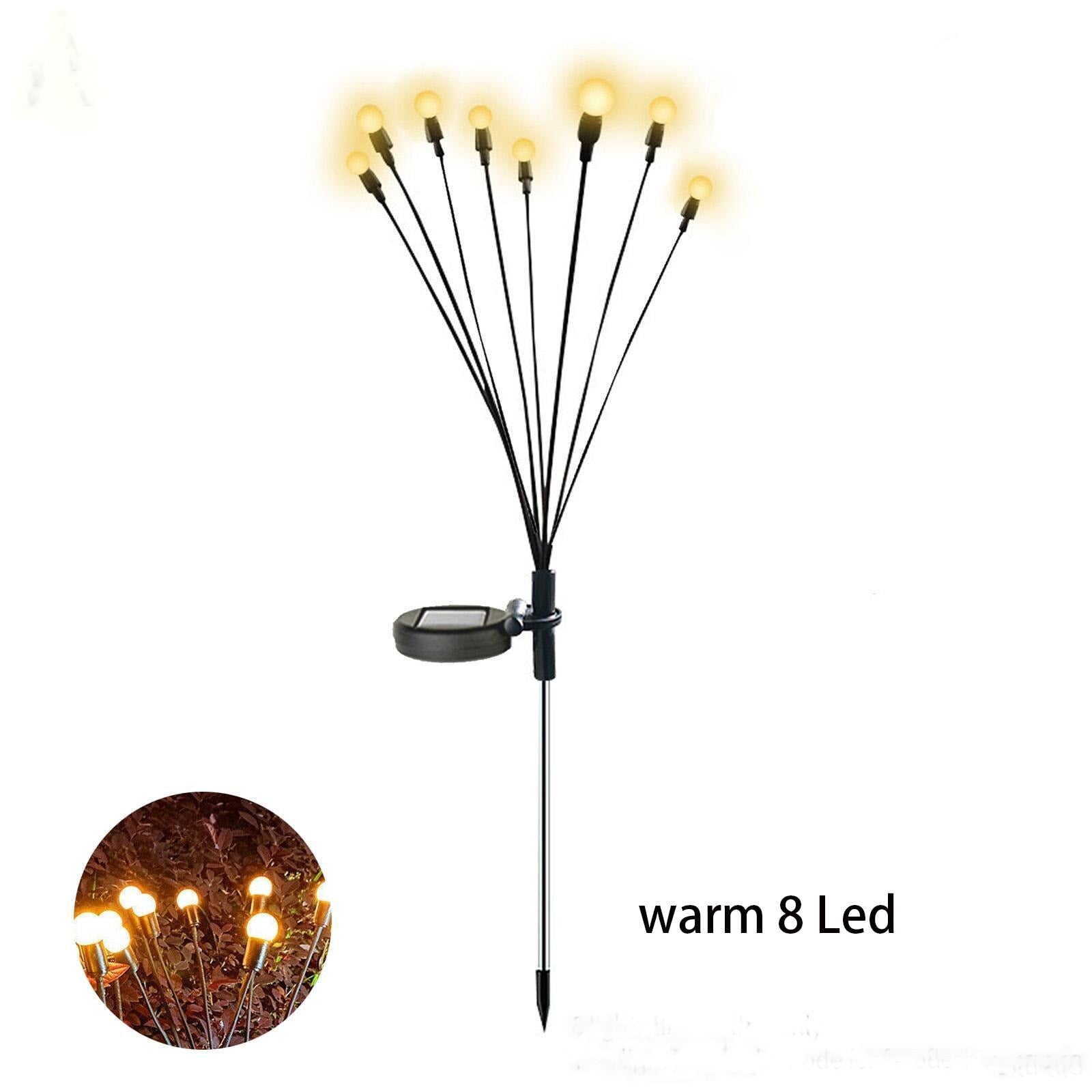 Solar LED Outdoor Light Garden Decorat Lawn Landscape Lamp Christmas Decorations Floor Lamp Firefly Lamp Waterproof Colorful