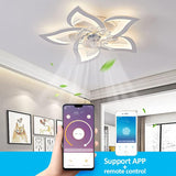 110 220V Ceiling Fans With Light Smart Switch Modern Led Ceiling Fan Lamp Minimalist For Living Room Bedroom Home Decors Fan Lamp