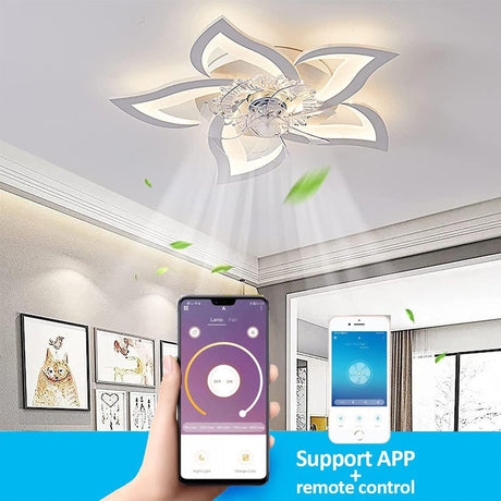 110 220V Ceiling Fans With Light Smart Switch Modern Led Ceiling Fan Lamp Minimalist For Living Room Bedroom Home Decors Fan Lamp