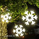 40cm LED Outdoor Pendant Lights Snowflake Lamp Landscape Lighting Christmas Decoration 2023 Neon Night Light For Home Decoration
