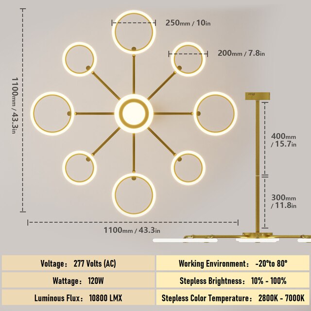 LED Ceiling Lights Modern Chandelier Indoor Hanging Lamps Fixture Remote Dimmable Home Decor Lustre For Dining Room Living Room
