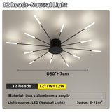 Led Firework Chandelier Dimmable For Living Room Bedroom Modern Ceiling Chandelier Dining Room Ceiling Lamp With Remote Control